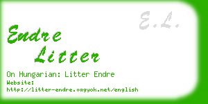 endre litter business card